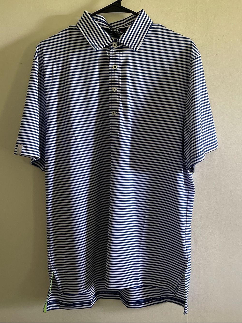 RLX Ralph Lauren Navy & White Striped Polo